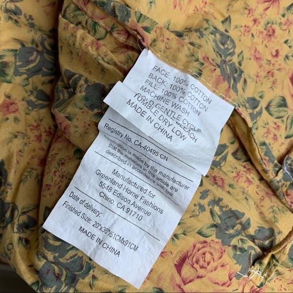 2 Greenland Home Quilt Roses Sham King 20x36 - Picture 3 of 3